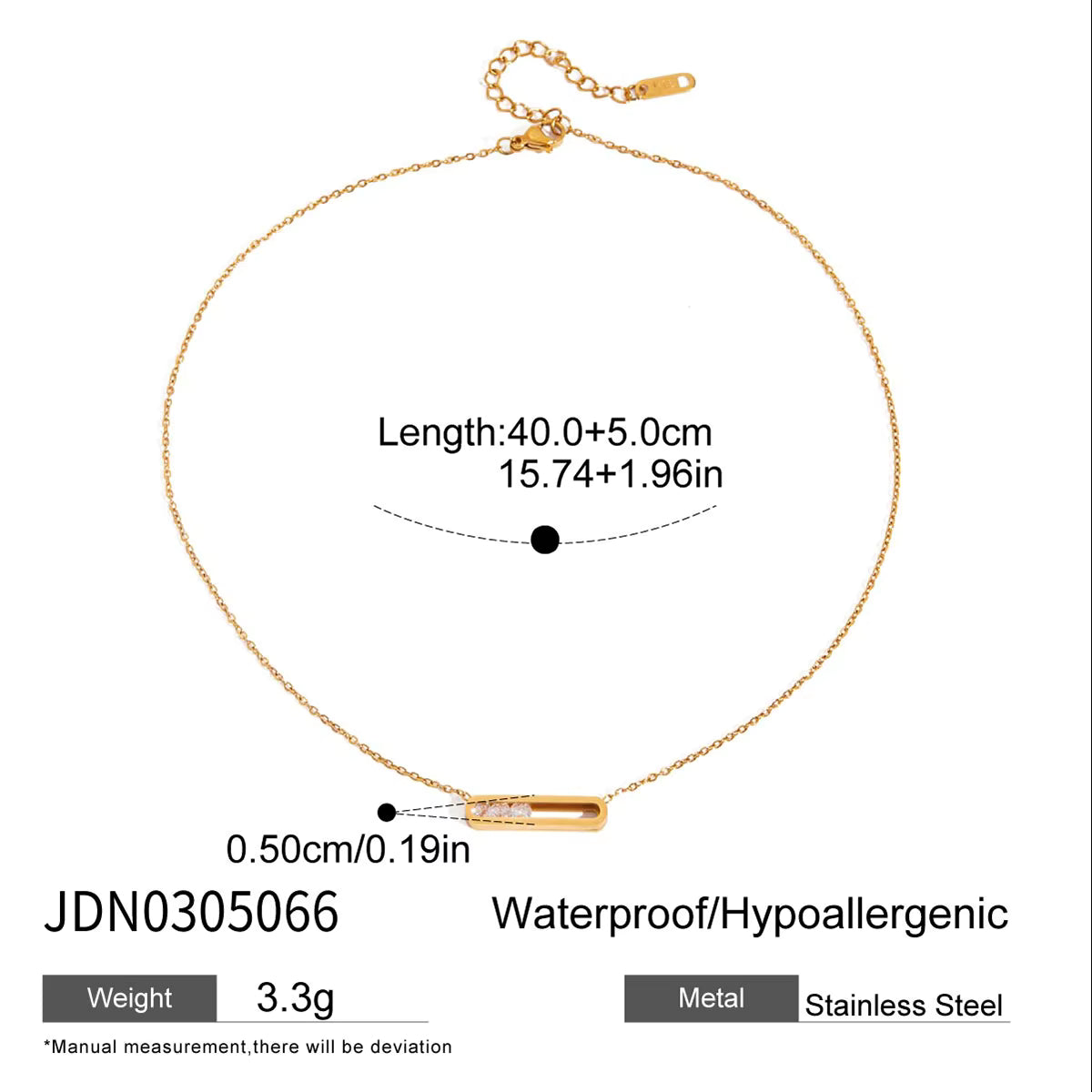 Stackable 18k Trendy Necklace Geometric
